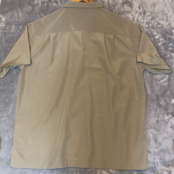 Island Republic Men's Button-down Short Sleeve Shirt, Green Size 2XL - Picture 8 of 8